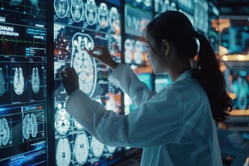 Medical technology  AI data analysis in healthcare and research.