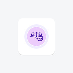 Study Materials icon, learning materials, educational materials, instructional materials, teaching materials line icon, editable vector icon, pixel perfect, illustrator ai file