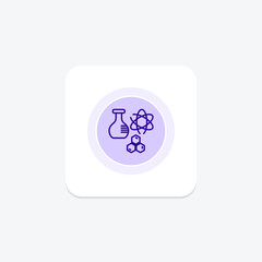 Science icon, scientific study, scientific research, scientific inquiry, natural sciences line icon, editable vector icon, pixel perfect, illustrator ai file