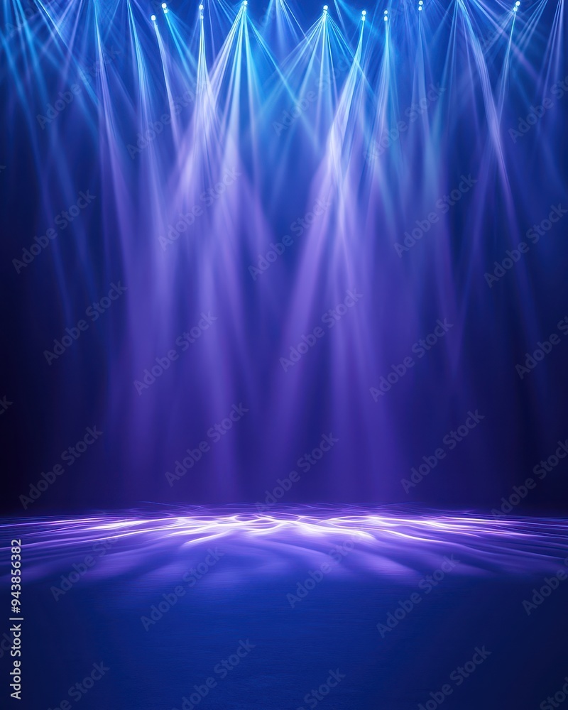 Poster abstract background with blue stage lights creating a vibrant and dynamic atmosphere perfect for pre