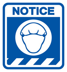 Notice Wear Hairnet Symbol Sign, Vector Illustration, Isolate On White Background Label .EPS10