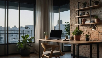 table and chairs in home for work