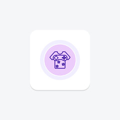 Fototapeta premium Casual Games icon, gaming, game, relaxed, easy line icon, editable vector icon, pixel perfect, illustrator ai file