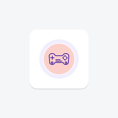 Gaming icon, game, play, entertainment, gaming video gamefun line icon, editable vector icon, pixel perfect, illustrator ai file