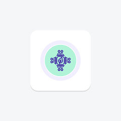 Green Technology Innovation line icon , vector, pixel perfect, illustrator file