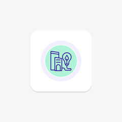 Green City Solutions line icon , vector, pixel perfect, illustrator file
