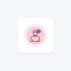 Visionary Leader icon, leadership, vision, leader, guide line icon, editable vector icon, pixel perfect, illustrator ai file