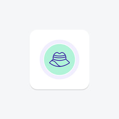 Moms Hat icon, hat, headwear, fashion, style line icon, editable vector icon, pixel perfect, illustrator ai file