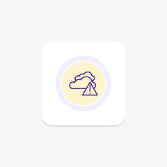 Air Pollution icon, pollution, air, contamination, atmospheric line icon, editable vector icon, pixel perfect, illustrator ai file