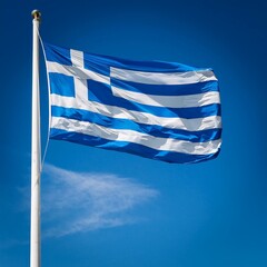Fototapeta premium Greek flag of Greece, AI generated