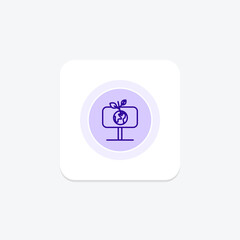 Environmental Activism icon, activism, environment, advocacy, campaign line icon, editable vector icon, pixel perfect, illustrator ai file