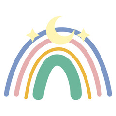 Rainbow Han Drawn Simple