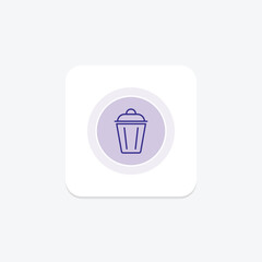Recycling Bin line icon , vector, pixel perfect, illustrator file