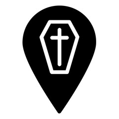 Obraz premium location funeral icon