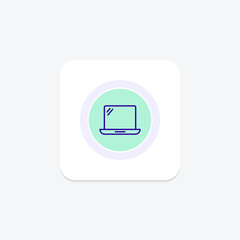 Laptop line icon , vector, pixel perfect, illustrator file