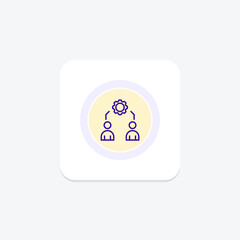 Partnership Synergy icon, synergy, partnership, collaboration, teamwork line icon, editable vector icon, pixel perfect, illustrator ai file