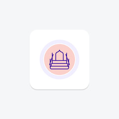 Naklejka premium Suhail Canopus Star icon, star, celestial, suhail canopus star celestial body, star symbol line icon, editable vector icon, pixel perfect, illustrator ai file