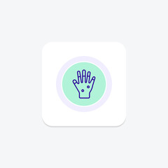 Obraz premium Henna Hands icon, hands, art, henna design, henna hands traditional art line icon, editable vector icon, pixel perfect, illustrator ai file