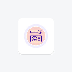 HVAC Repair line icon , vector, pixel perfect, illustrator file