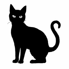 cat silhouette black vector SVG