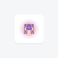 Solar Installation line icon , vector, pixel perfect, illustrator file