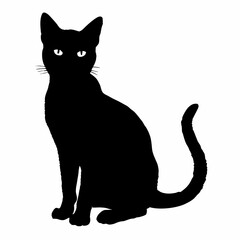 cat silhouette black vector SVG