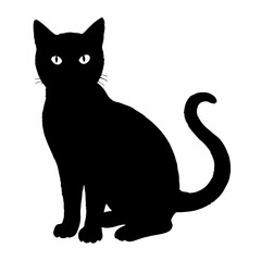 cat silhouette black vector SVG