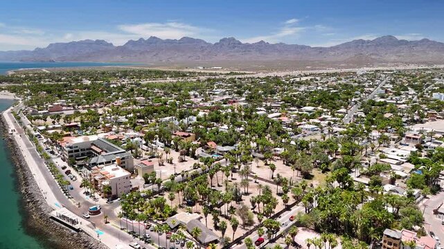 Shot of loreto town in baja california sur mexico
