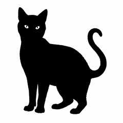 cat silhouette black vector SVG