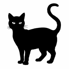 cat silhouette black vector SVG