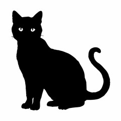 cat silhouette black vector SVG