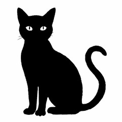 cat silhouette black vector SVG