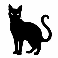 cat silhouette black vector SVG