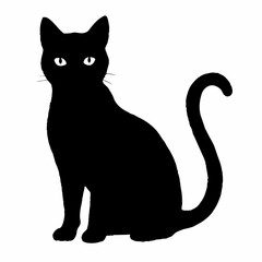 cat silhouette black vector SVG