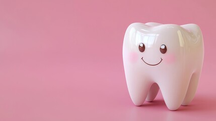 Adorable Miniature Tooth Sculpture with Soft Pastel Color Tones
