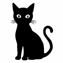 cat silhouette black vector SVG