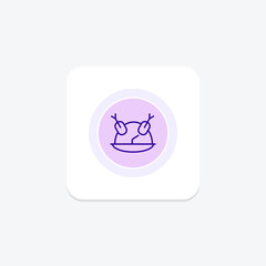 Thanksgiving Turkey Platter icon, turkey, platter, feast, dinner line icon, editable vector icon, pixel perfect, illustrator ai file