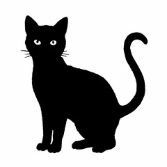 cat silhouette black vector SVG