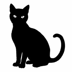 cat silhouette black vector SVG