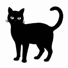 cat silhouette black vector SVG