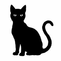 cat silhouette black vector SVG