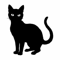 cat silhouette black vector SVG