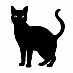 cat silhouette black vector SVG
