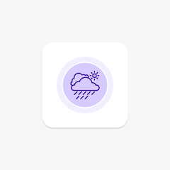 Weather icon, weather conditions, weather forecast, weather report, weather updates line icon, editable vector icon, pixel perfect, illustrator ai file