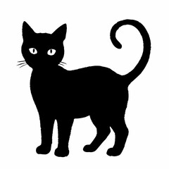 cat silhouette black vector SVG