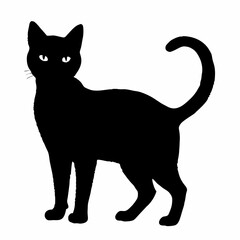 cat silhouette black vector SVG