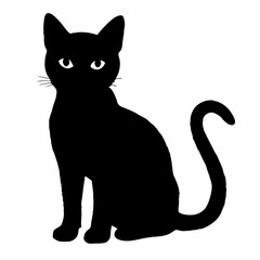 cat silhouette black vector SVG