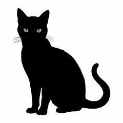 cat silhouette black vector SVG