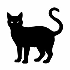 cat silhouette black vector SVG