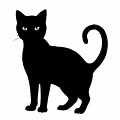 cat silhouette black vector SVG